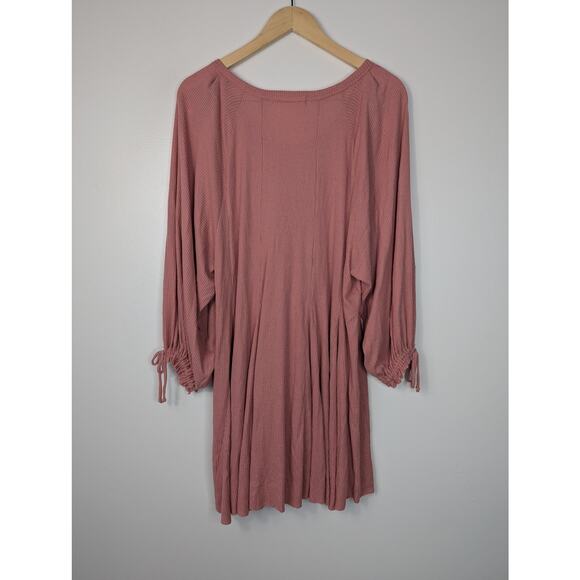 Free People We The Free Pink Winter Sun Ribbed Tunic - Picture 10 of 10